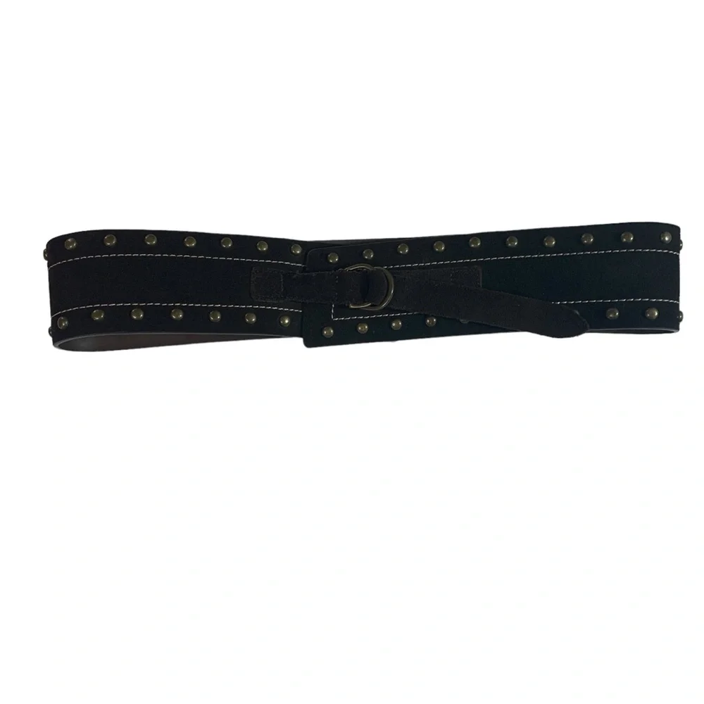 Candies BoHo Hippie Brown Studded Suede Womens Hip Belt X/XL